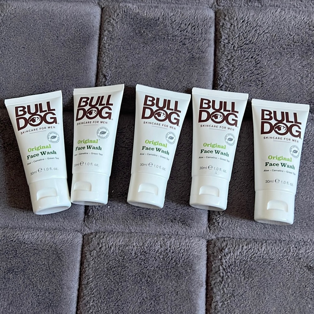 Lot of 5 Bull Dog skincare for Men face wash -30ml each